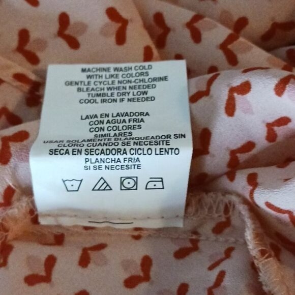 Gianni Bini Womens M Pink Floral Off Shoulder Cold Shoulder Spaghetti Strap Top - Picture 9 of 9